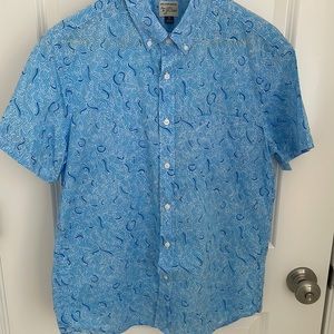J Crew mens slim fit printed shirt sleeve button down